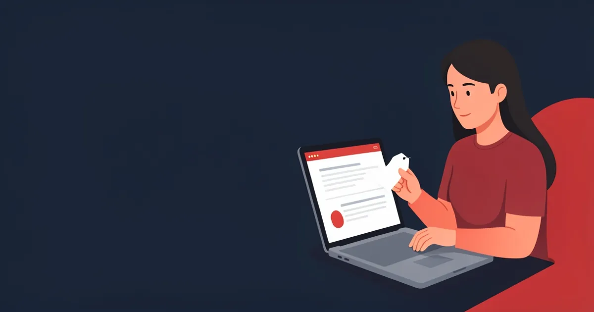 Illustration of a person at a laptop looking for a code on a channel page